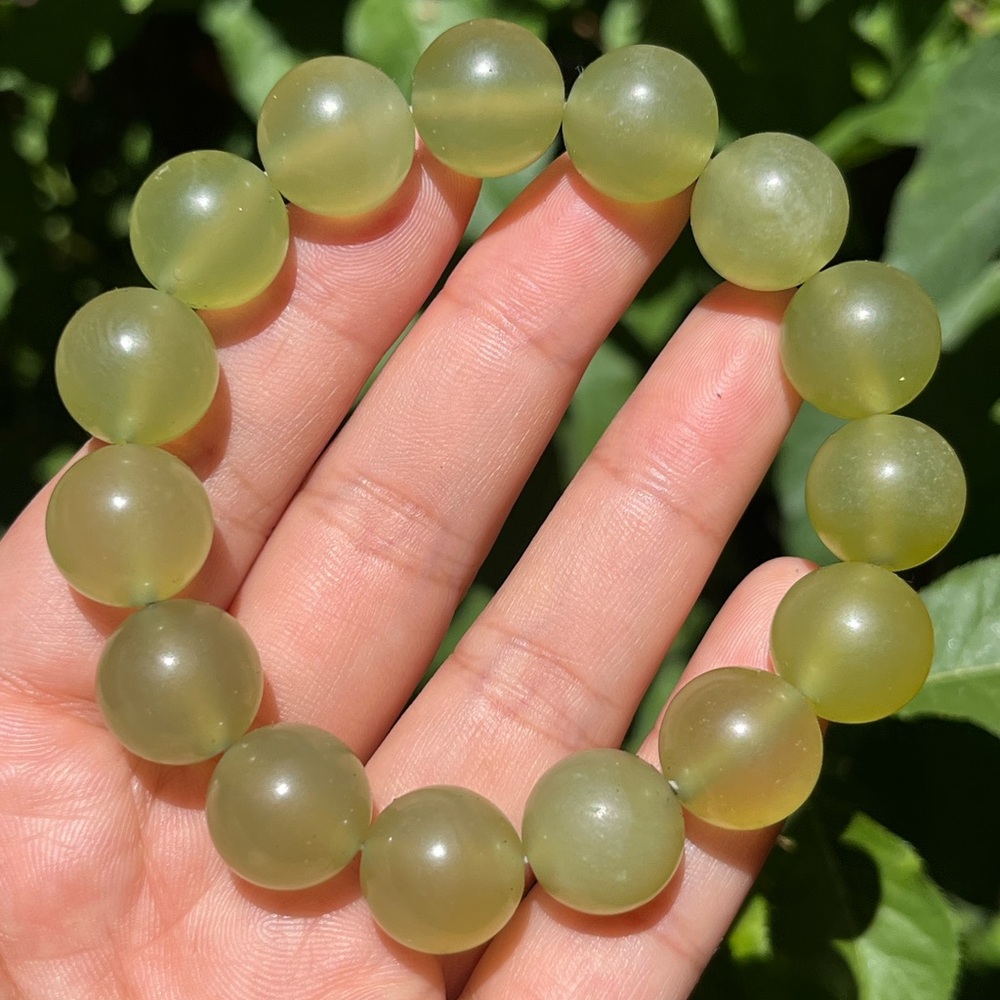 14mm stretchable xiuyu jade bracelet 1507